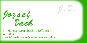 jozsef dach business card